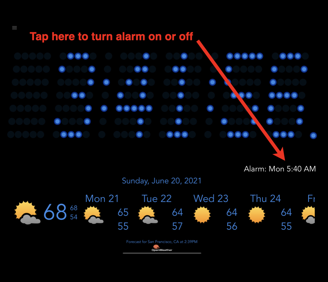 enable-disable alarm