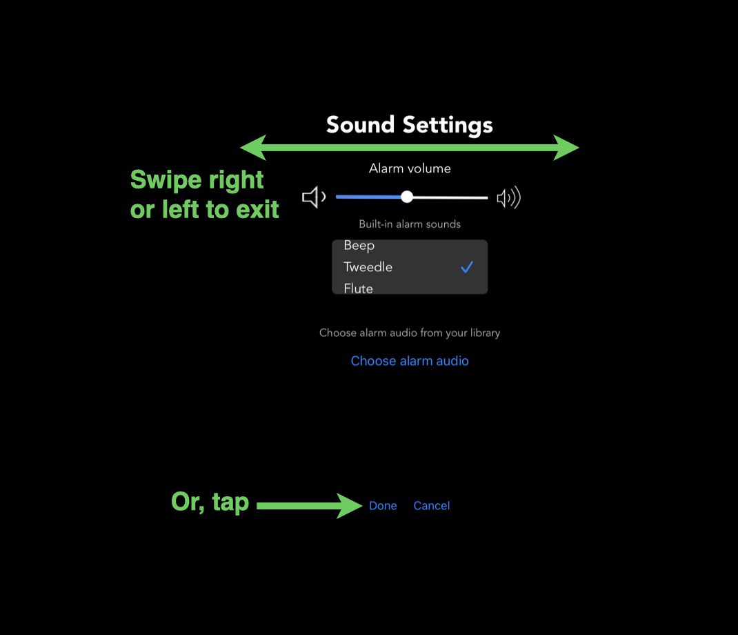 Sound settings