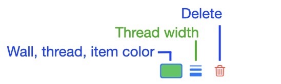 Information display tools for multiple selected threads